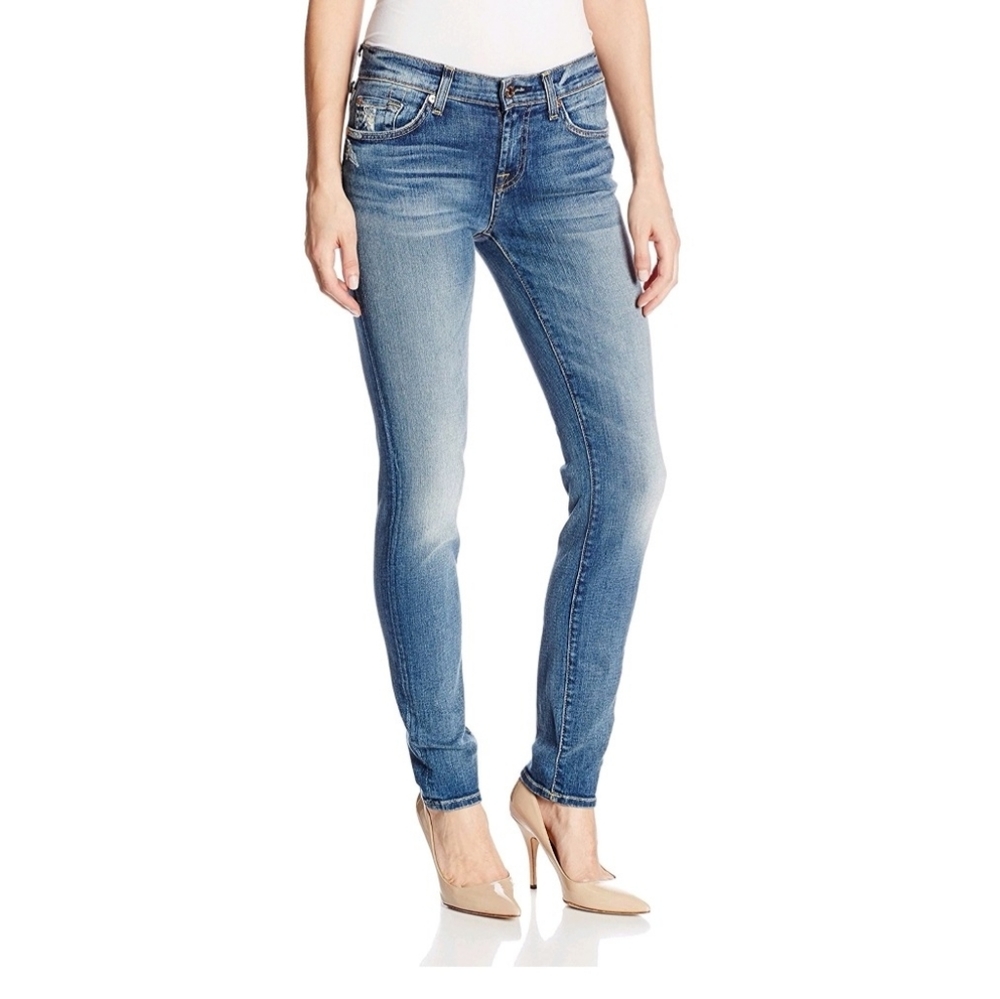 7 for All Mankind Slim Cigarette distressed jeans